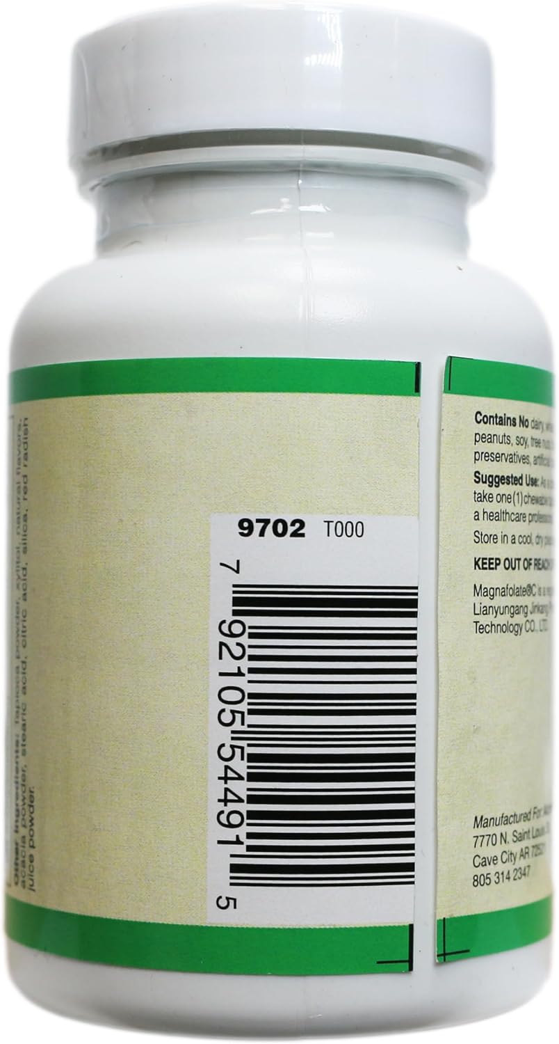 Coenzymated B-12, Folato y B-6, 60 Comprimidos Masticables, Sabor Natural a Bayas, con Metilcobalamina B12, P-5-P B6 y Magnafolate-C L-5-MTHF, Vegano, No-OGM y Sin Gluten