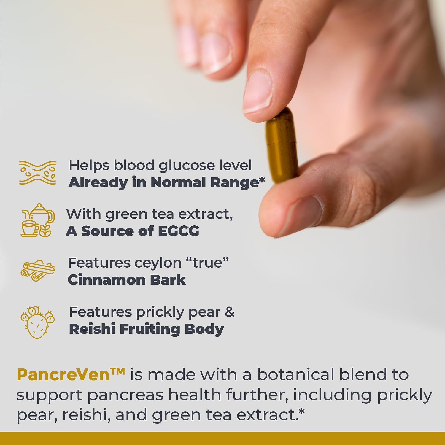 Premier Research Labs PancreVen – Apoyo Pancreático con Canela Orgánica de Ceilán y Tuna – 120 Cápsulas Vegetales
