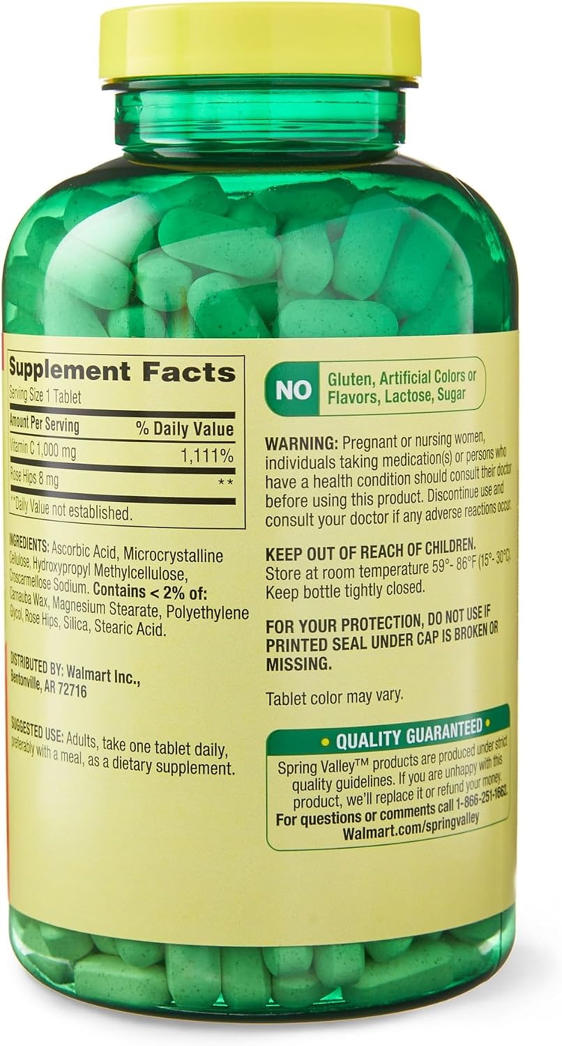 Vitamina C 1000 mg Comprimidos con Escaramujo, 500 comprimidos