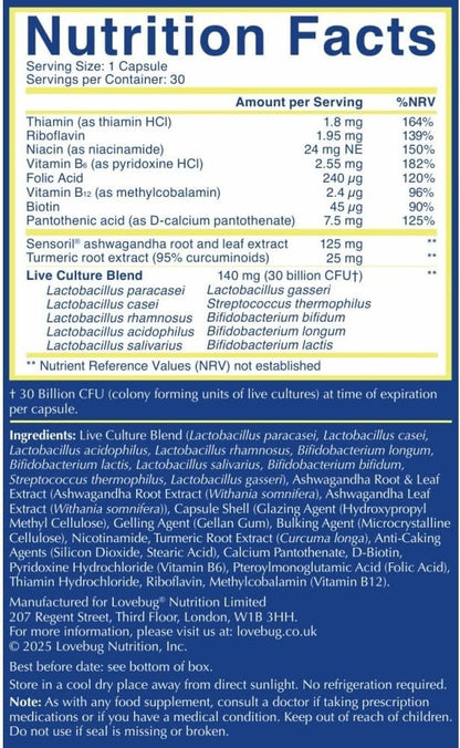 LOVEBUG Complete Mood Probiotic, 30 Cápsulas – Image 5