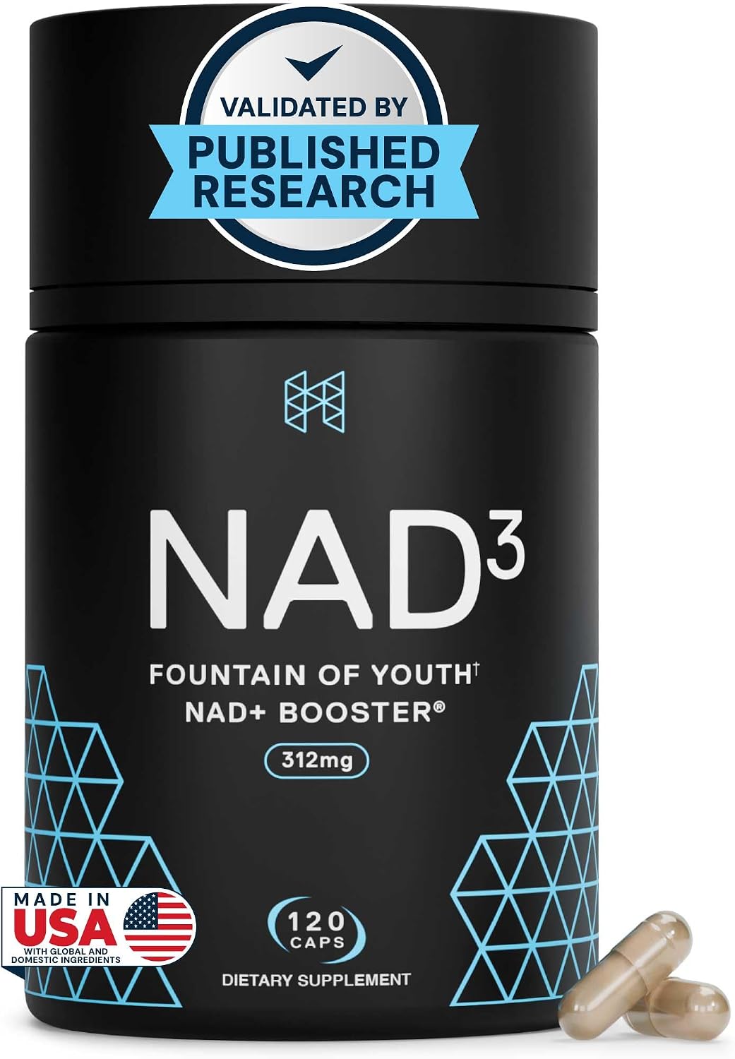 HPN NAD3 Clinical NAD+ Booster - Potenciador de NAD+ para Salud Celular y Energía Natural