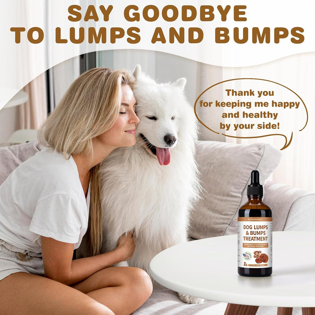Suplemento de Hongos para Perros y Gatos – Tratamiento de Bultos y Lipomas – con Reishi, Cola de Pavo, Matsutake y Cordyceps – Líquido 104 ml