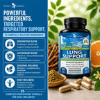 Potent Garden Suplemento de Apoyo Respiratorio con Vitamina C, Quercetina y Mezcla de Hierbas – Cápsulas Veganas, 60 Unidades