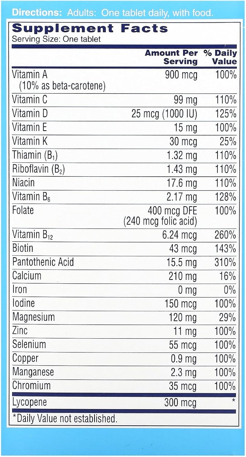 ONE A DAY Men's Health Formula Multivitamin Tablets - 100 comprimidos