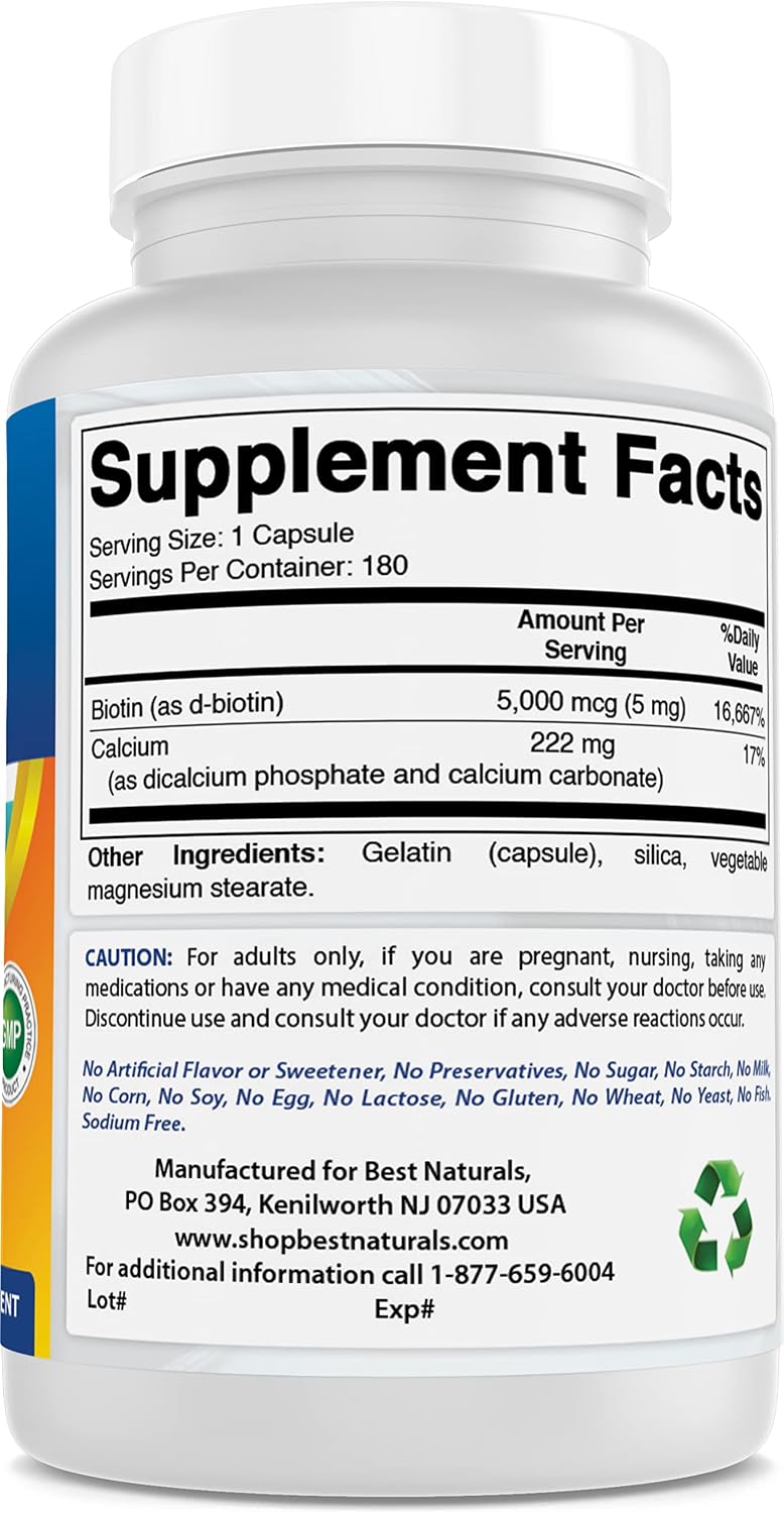 Best Naturals Biotina 5 mg