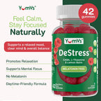 YumV's De-Stress Gummies con GABA, L-Teanina y Melisa - Sabor a Frutos del Bosque - Gominolas Calmantes para Adultos y Adolescentes - 42 unidades