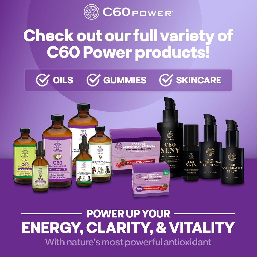 C60 Power en Aceite de Aguacate Orgánico - 2 fl oz