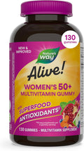 Nature's Way Alive! Gomitas multivitamínicas para mujeres mayores de 50 años, 130 gomitas - Multivitamínico diario para mujeres mayores de 50 años