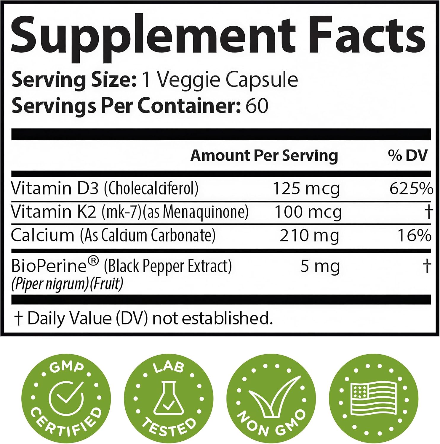 CRYSTAL PEAKS NUTRITION Suplemento para Venas y Arterias - Apoyo a la Circulación Sanguínea con Calcio, Vitaminas K2 y D3 - 60 Comprimidos