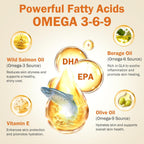 Unipomme Aceite de Pescado Omega 3 para Perros - Alivio de Alergia y Picor