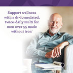 INNATE Response Formulas Men's 55+ Multivitamin, with Vitamin C, B12, D3, Choline and Methylfolate - 120 Vegan Tablets (60 Servings)