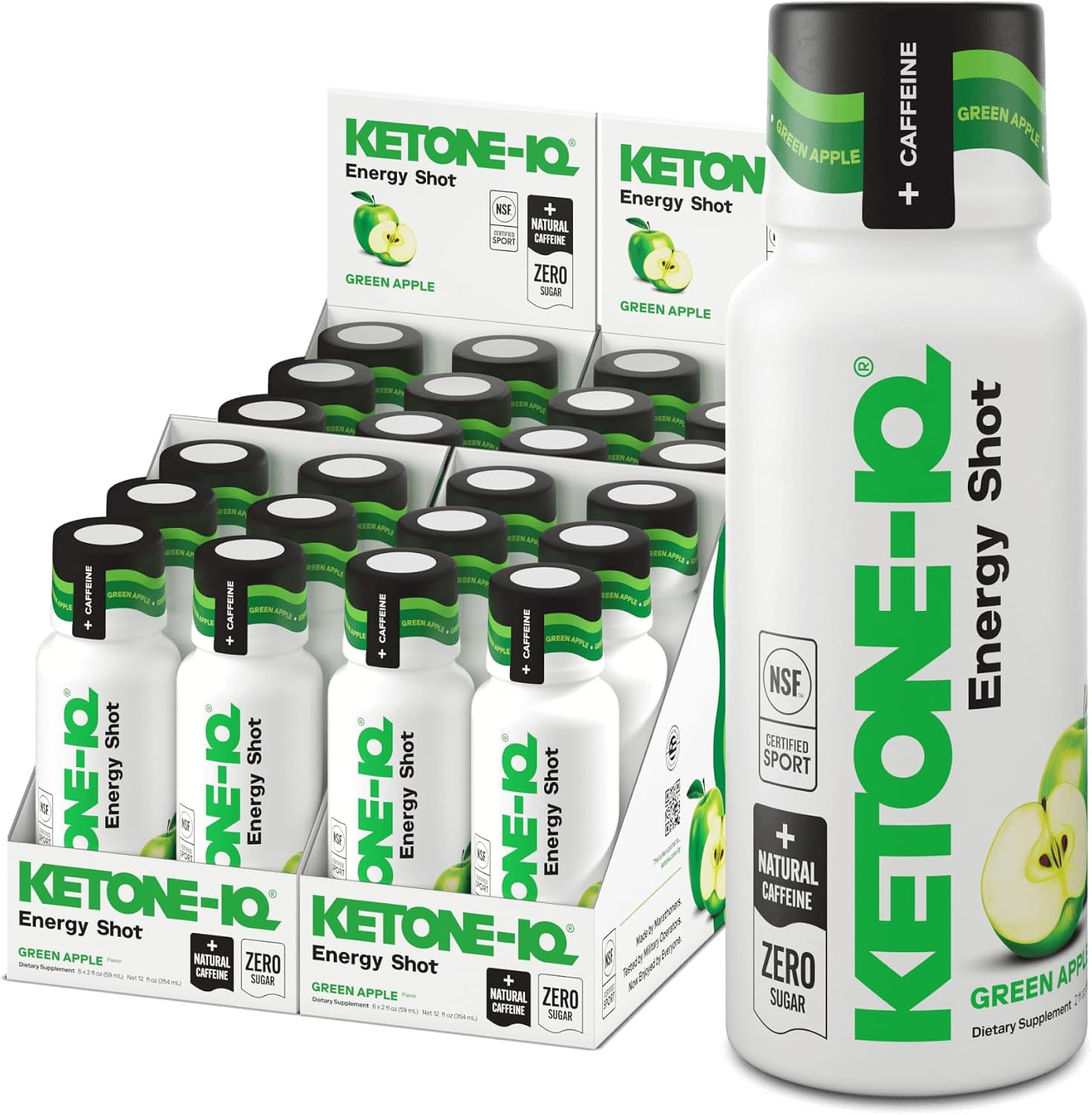 Ketone-IQ Caffeine Performance Energy Shots – 24 uds (Limonada de Frambuesa)