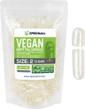 XPRS Nutra Cápsulas Vacías Tamaño 2, 500 uds - Cápsulas Vegetales Transparentes Veganas