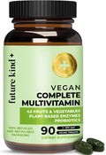 Future Kind Vegan Multivitamins Complete - Multivitamínico Vegano 42-en-1 con B12, Zinc y Probióticos (90 comprimidos)
