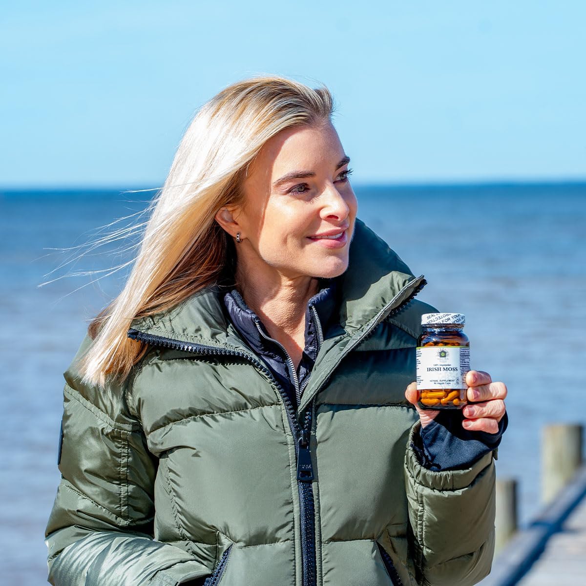 Cápsulas de Musgo Marino (Irish Sea Moss) - 450mg por dosis - Suplemento Vegano - Hale Ola