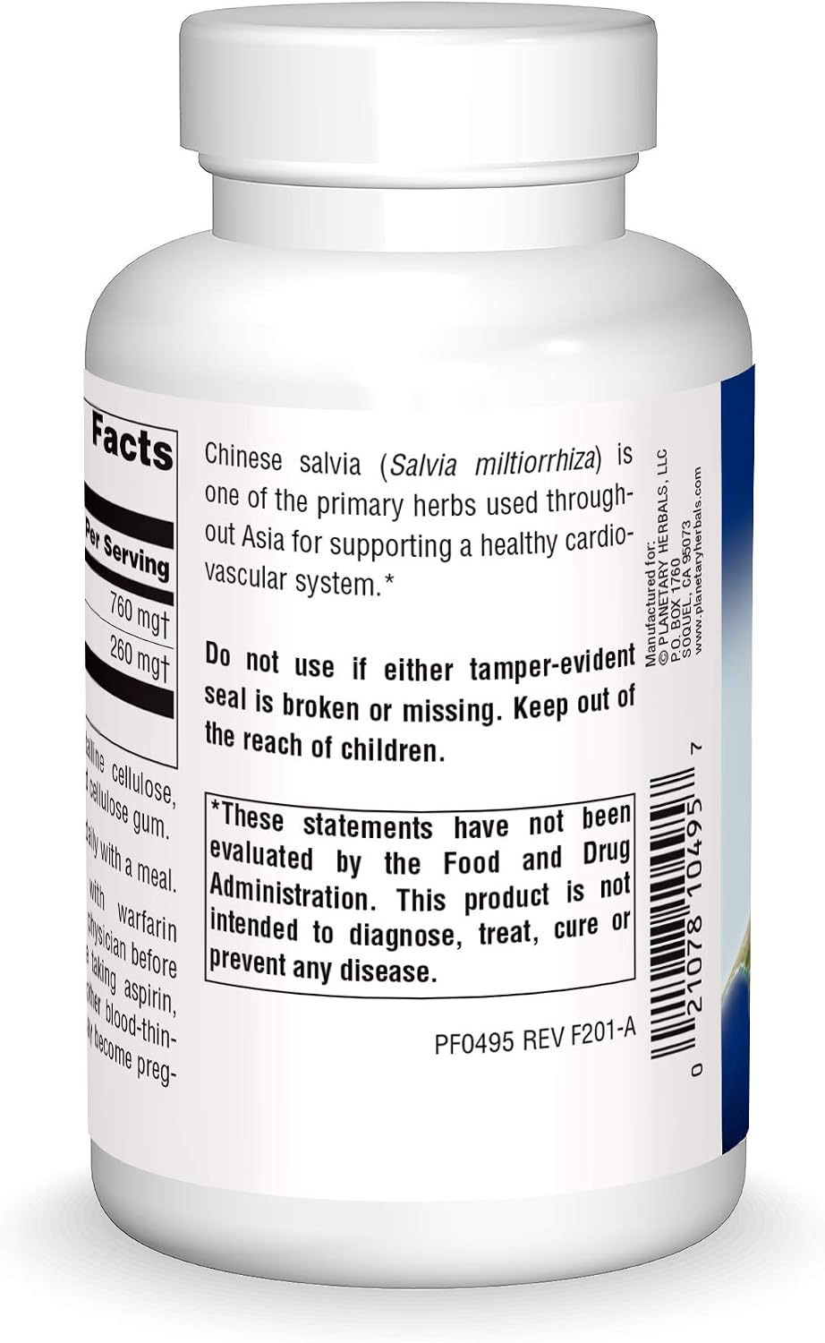 Salvia 1020 mg - 120 Comprimidos - Planetary Herbals