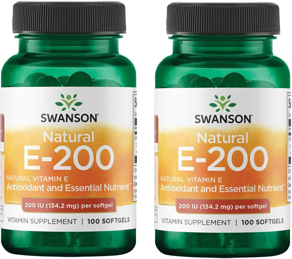 Swanson Vitamina E Natural 200 UI (134.2 mg) - 250 Cápsulas Blandas