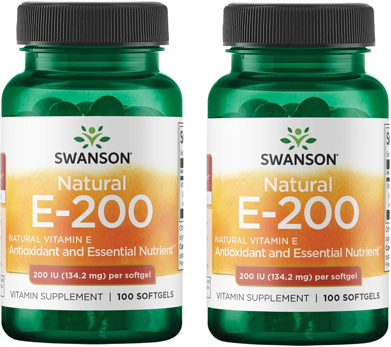 Swanson Vitamina E Natural 200 UI (134.2 mg) - 250 Cápsulas Blandas