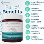 Manafest Sea Moss Gel - Gel de Musgo Marino Orgánico con Saúco, Bardana y Fucus - 454g