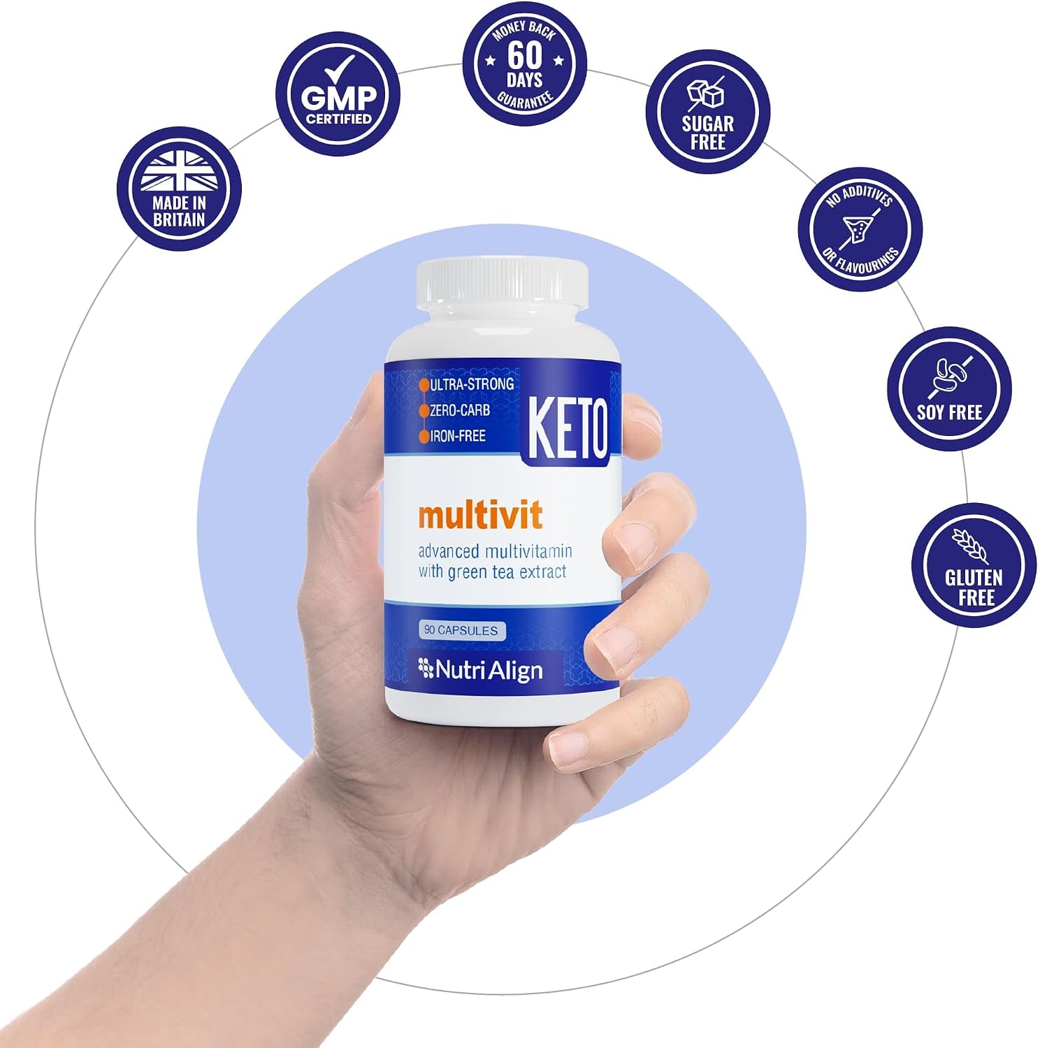 Nutri-Align Multivit Keto - 90 Multivitamin Capsules with 20 Nutrients