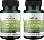 Swanson Berberine Advanced Enhanced Absorption - Berbevis 550 mg, 30 Cápsulas Veganas