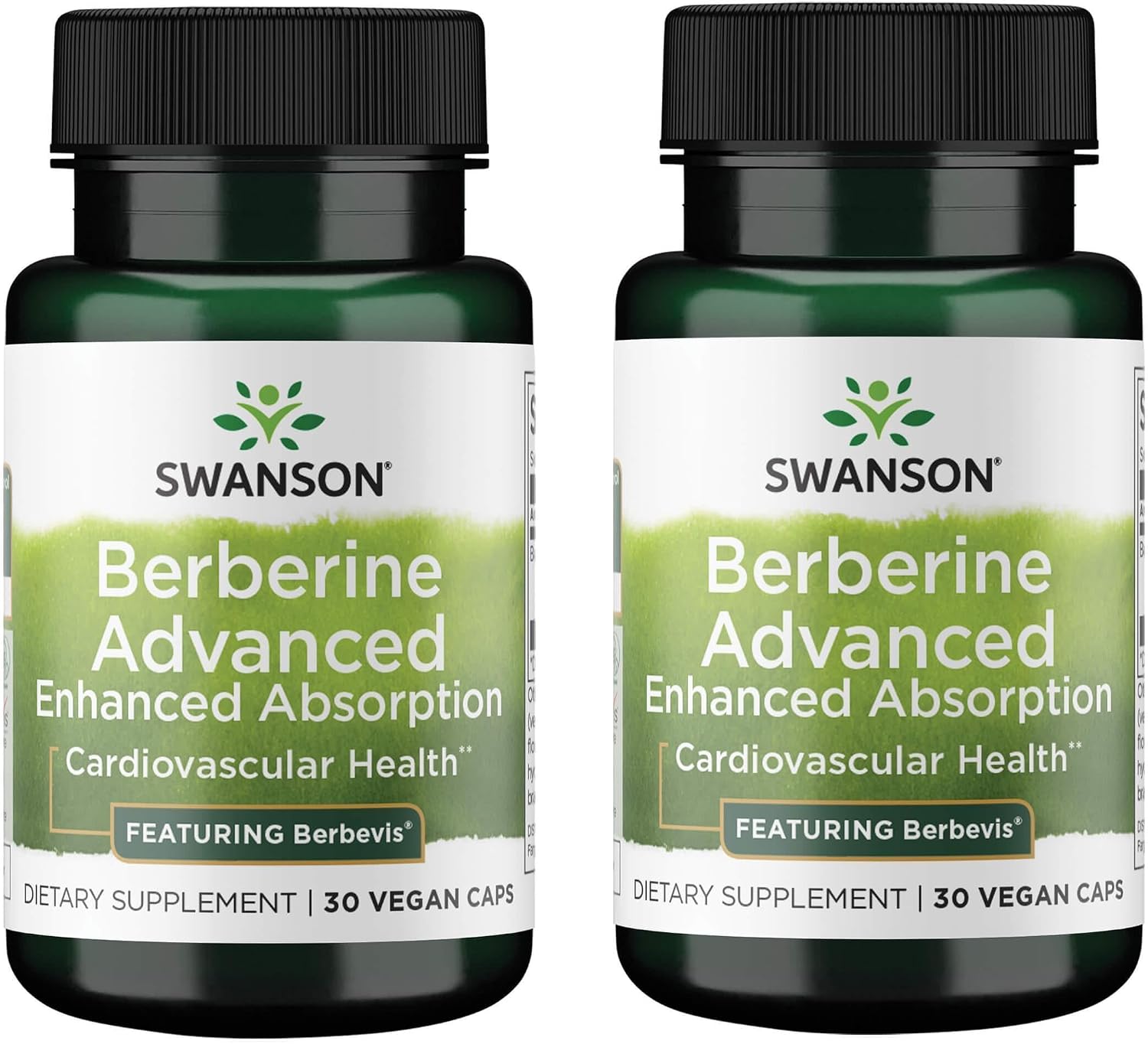 Swanson Berberine Advanced Enhanced Absorption - Berbevis 550 mg, 30 Cápsulas Veganas