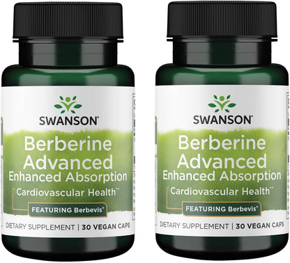Swanson Berberine Advanced Absorción Mejorada - Berbevis 550 mg (30 Cápsulas Veganas) – Image 7