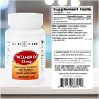GeriCare Vitamina D3 125 mcg (5.000 UI) - 100 Comprimidos