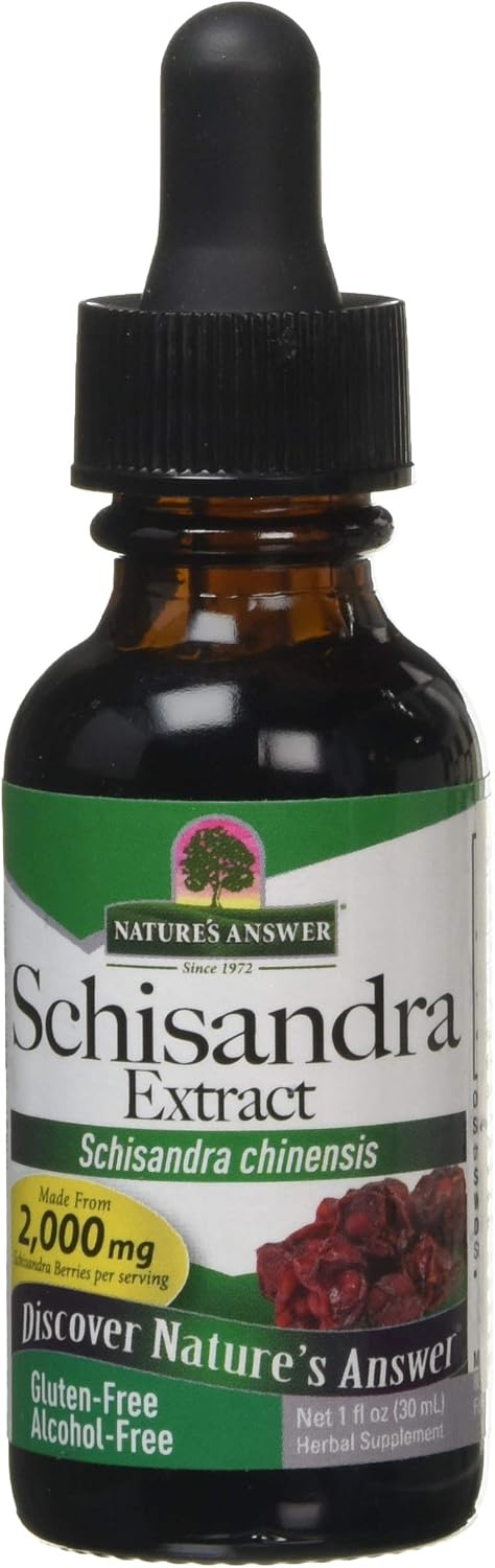Nature's Answer Extracto de Schisandra - Sin Alcohol, Sin Gluten - Apoyo para el Estrés y la Fatiga