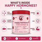 Myo & D-Chiro Inositol 40:1 para Mujeres | 2000mg Myo + 50mg D-Chiro | Omega 3, Magnesio, Zinc & Vitamina D3 | 120 Cápsulas