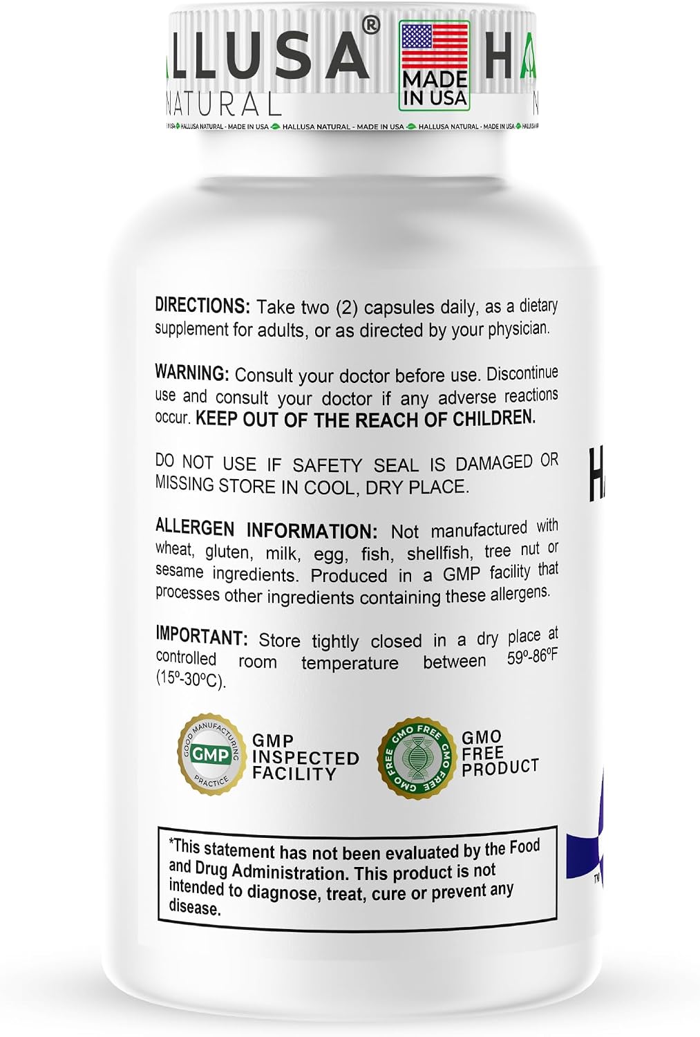 Hallusa Natural Graviola Soursop 800mg - 60 Cápsulas - Complemento Alimenticio de Guanábana