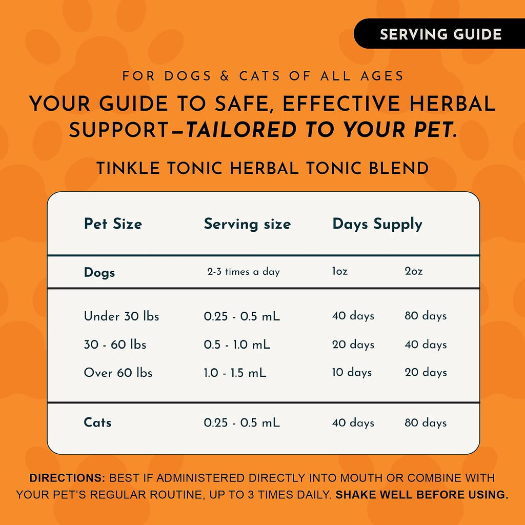 Animal Essentials Tinkle Tonic - Apoyo Urinario para Perros y Gatos, 1 fl oz