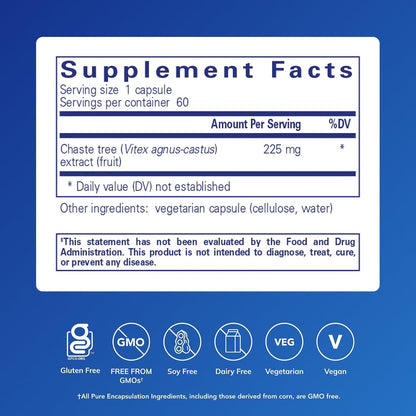 Pure Encapsulations Sauzgatillo (Vitex) - 60 Cápsulas – Image 2