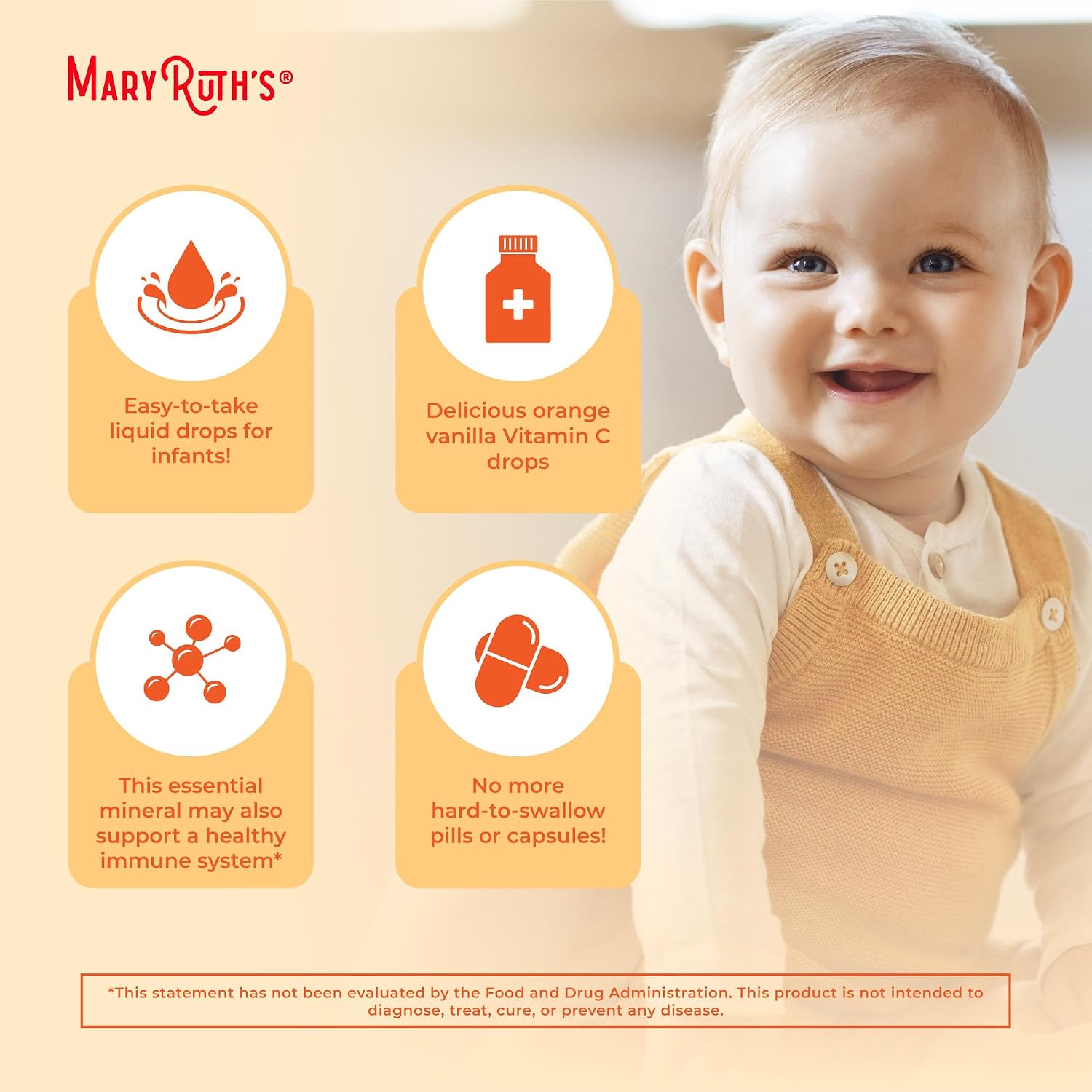 MaryRuth's Gotas Líquidas de Vitamina C Orgánica para Bebés (6-12 Meses)