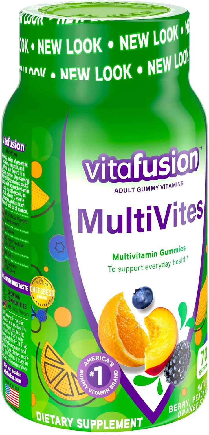 Vitafusion MultiVites Gominolas Multivitamínicas, 70 unidades (Paquete de 3)
