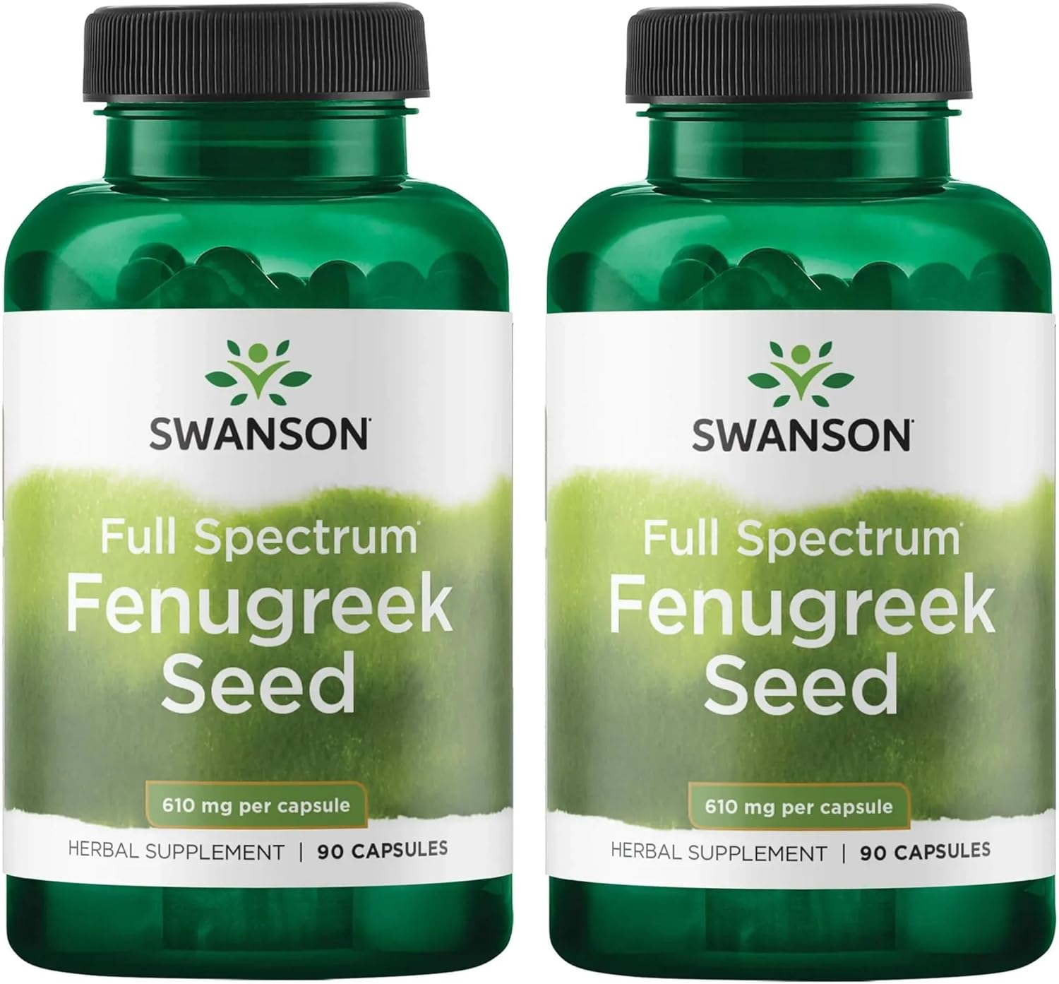 Swanson Fenugreek Seeds Full Spectrum - Suplemento Herbal - 610 mg, 90 Cápsulas