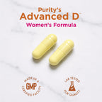 Purity Products Advanced Vitamin D Women's Formula - Vitamina D3 con Luteína y Biotina, 60 Cápsulas Vegetales