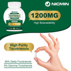 Suplemento de Vitamina E Tocotrienoles Liposomales 1200 mg con Fosfatidilcolina y Coenzima Q10