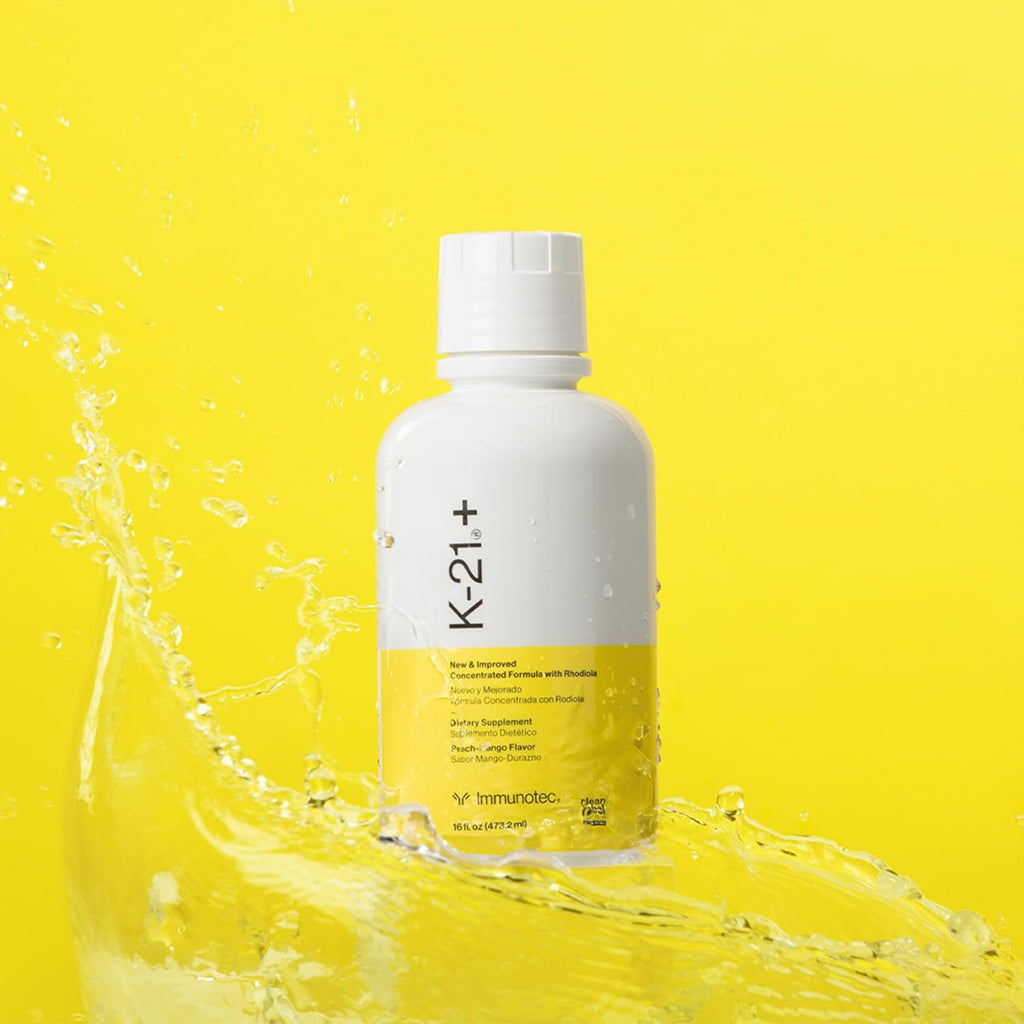 Immunotec K-21+ – Suplemento Líquido Adaptógeno con Rhodiola Rosea, 21 Botánicos y Complejo Mineral