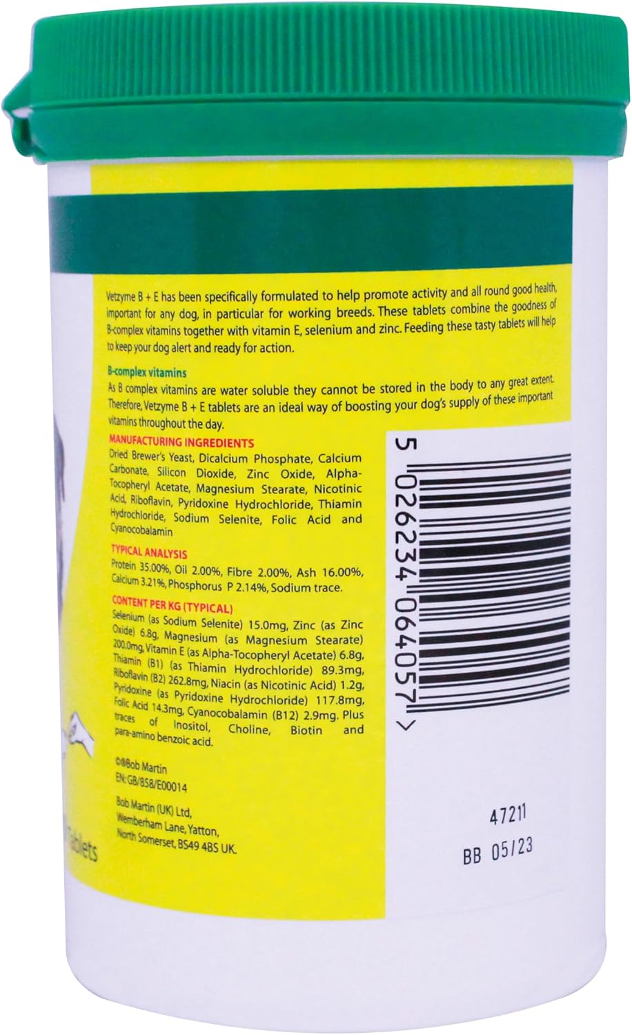 Vetzyme Dog B+E 200 comprimidos