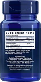 Life Extension Super Absorbable Tocotrienols - Vitamina E con D-Alfa Tocoferol y Mezcla de Tocotrienoles, 60 Cápsulas Blandas