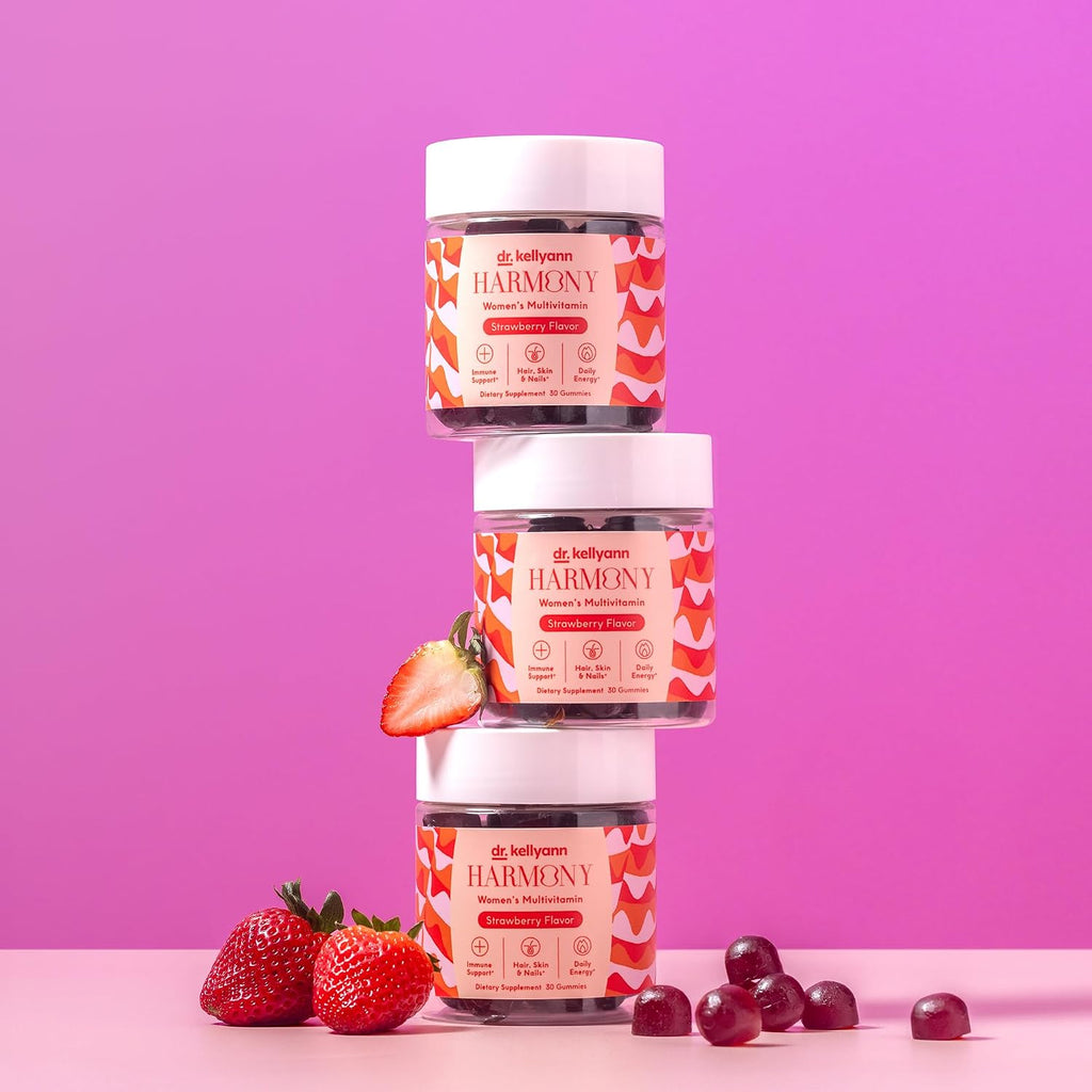 Dr. Kellyann Multivitamínico en Gominolas - Completo con Nutrientes Esenciales, Sabor Fresa, 30 Gominolas