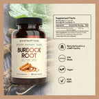 Cápsulas de Raíz de Bardana 1000 mg - 60 Cápsulas