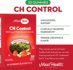 Maxi Health Gominolas de Esteroles Vegetales para el Colesterol – 1200mg de Esteroles y Estanoles – Suplemento Kosher y Sin Gluten – Sabor Naranja (30 unidades)