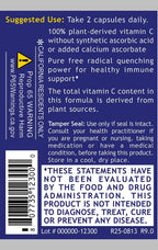 Quantum Vitamin C - Vitamina C Orgánica Natural con Bioflavonoides - 60 Cápsulas Veganas
