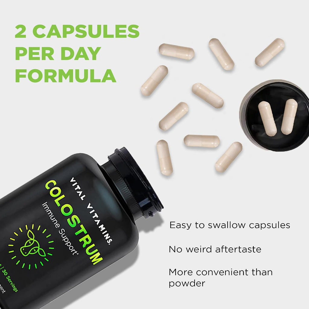 Suplemento de Calostro con Vitamina C, Zinc y Selenio - Vital Vitamins