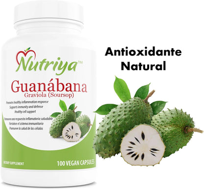 Guanábana (Graviola Soursop) - Antioxidante - Apoyo Celular - 100 Cápsulas Vegetarianas – Image 6