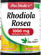 Rhodiola Rosea 1000mg 180 Cápsulas - Suplemento Adaptógeno de Alta Absorción
