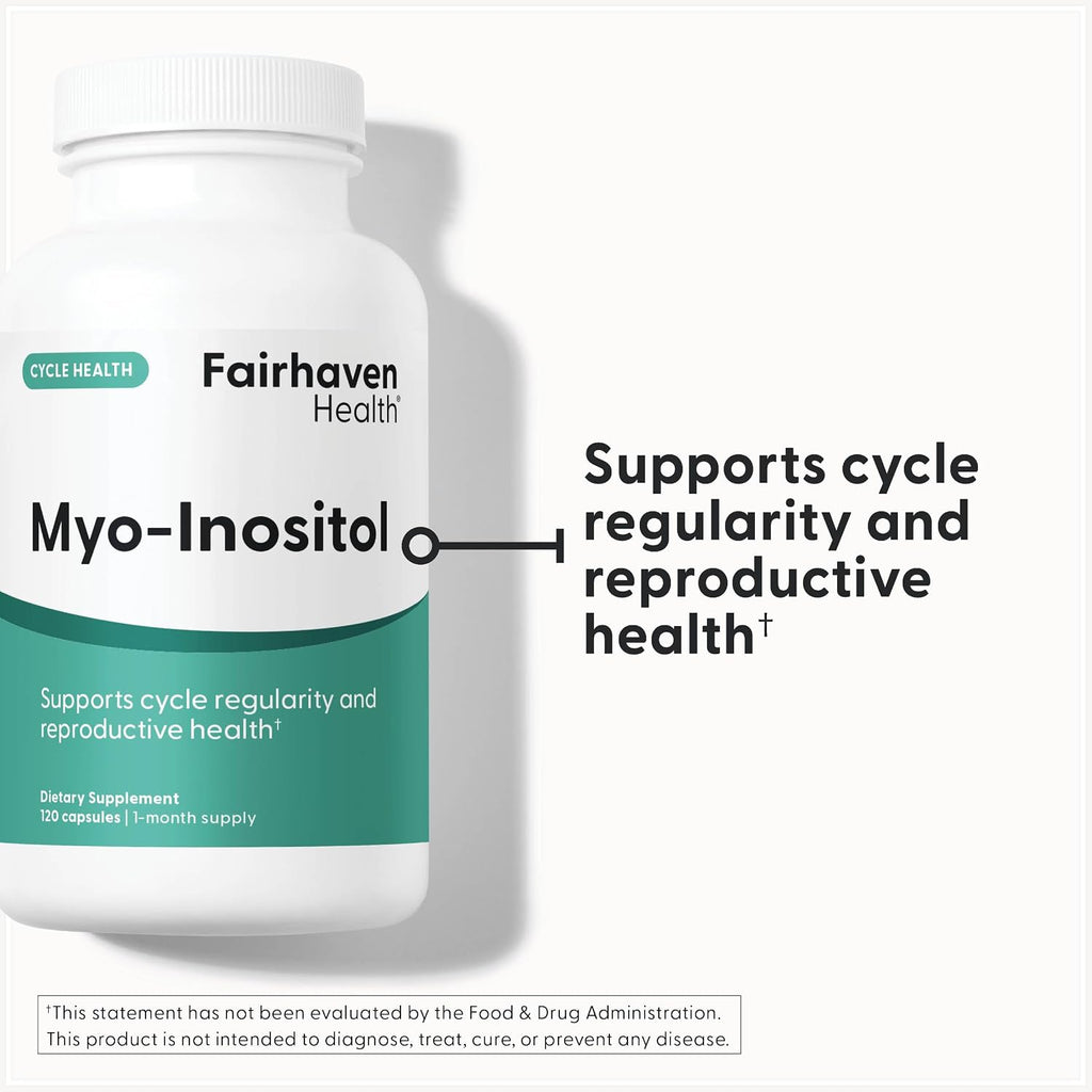 Fairhaven Health Myo-Inositol 2000mg - 120 Cápsulas Veganas - Suplemento de Vitamina B8