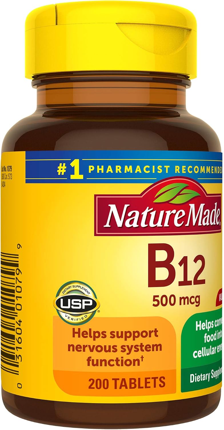Nature Made Vitamina B12 500 mcg, 200 Comprimidos